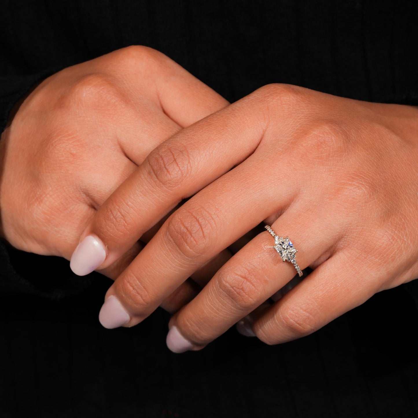1.00 CT Princess Cut Lab Diamond Engagement Rin For Her