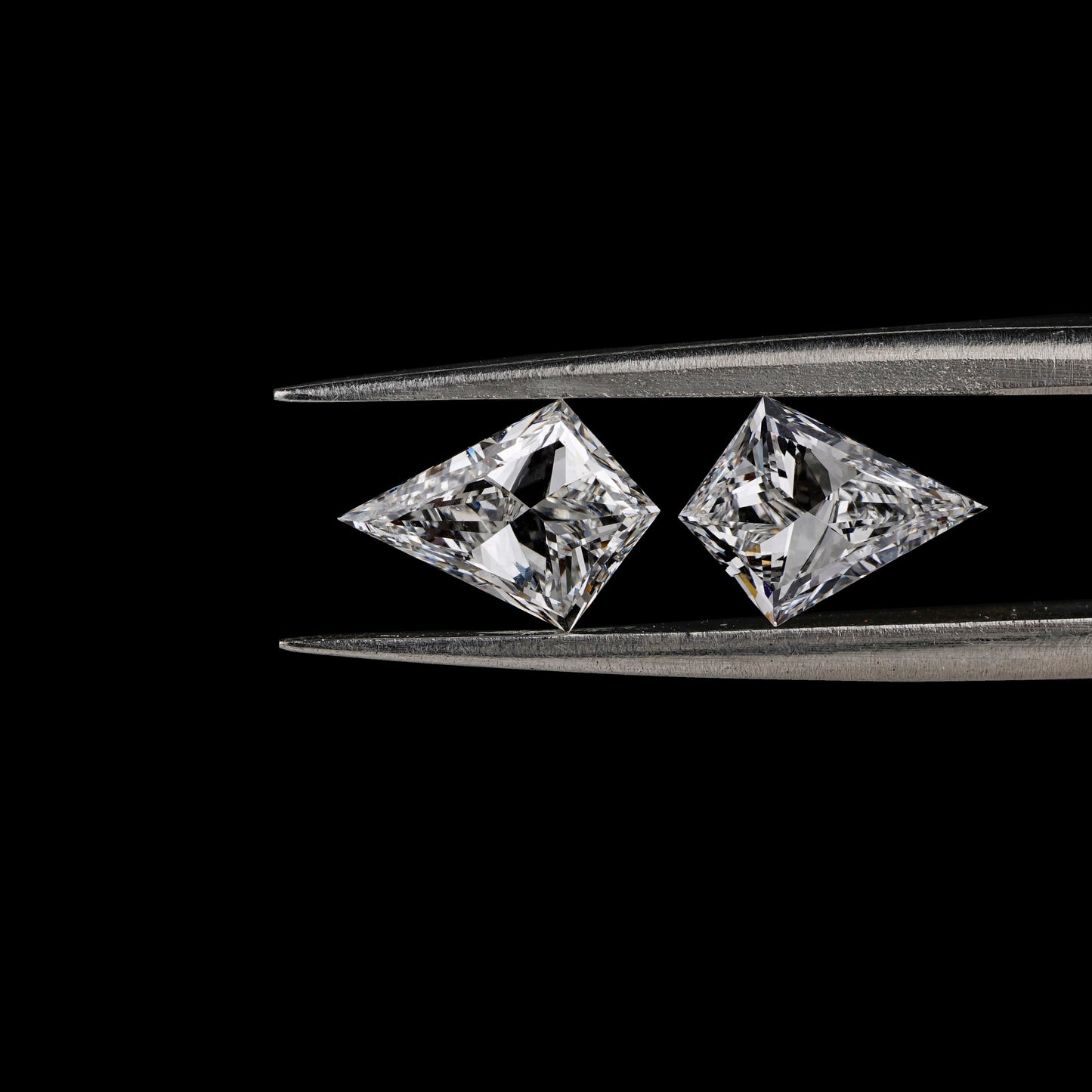 Kite Cut Lab Diamond 18K White Gold Kite Diamond Bezel Stud Lab Created Diamond Stud Earring Diamond For Love pendant necklace