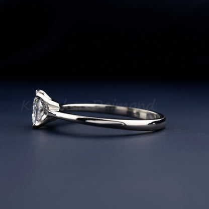 1 Ct Princess Cut Lab Diamond Ring, E/VS1 Solitaire Engagement Wedding Ring