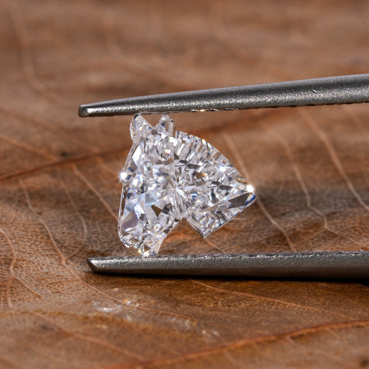 Horse Head Shape Lab Grown Diamond, Fancy Shape Man Made Diamond,1.00 Ct Horse Head Diamond for Unisex Pendant,Loose Diamond For Earring