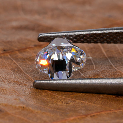 Floral Shape Brilliant Cut Lab Grown Diamond,1.00Ct Floral Diamond For Engagement Ring,Flower Shape Diamond For Anniversary Gift,CVD Diamond