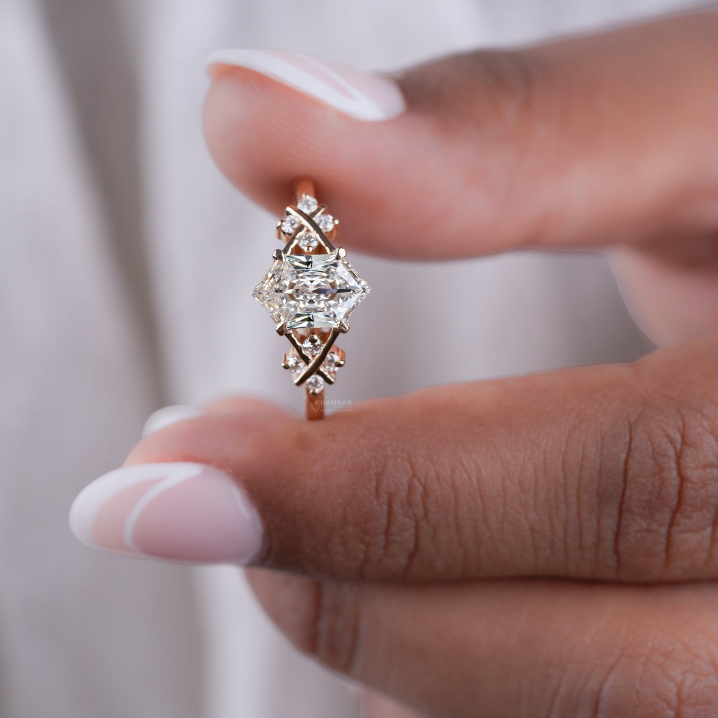1CT Lab Grown Dutch Marquise Diamond Wedding Ring for Her