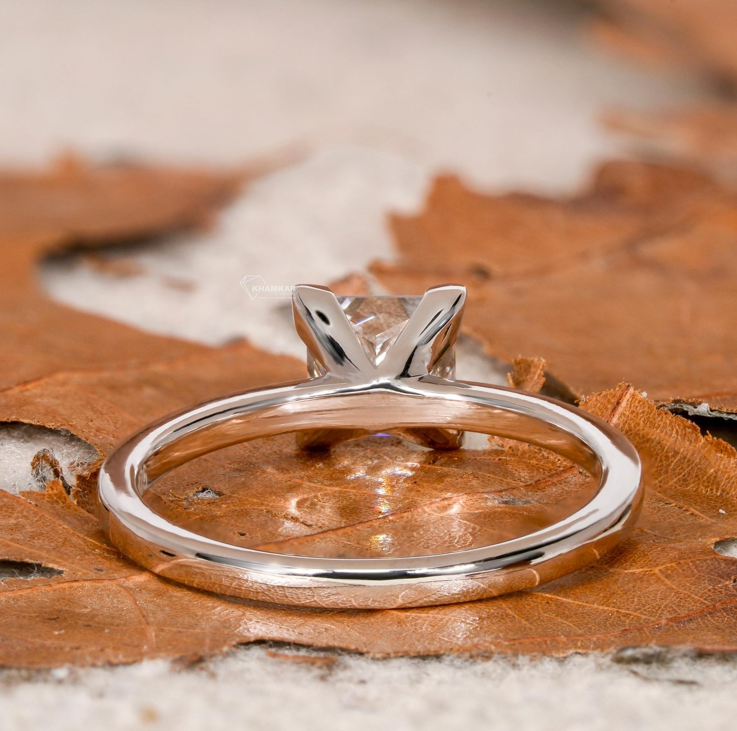 1CT Princess Cut Lab Diamond Ring | Solitaire Engagement Ring