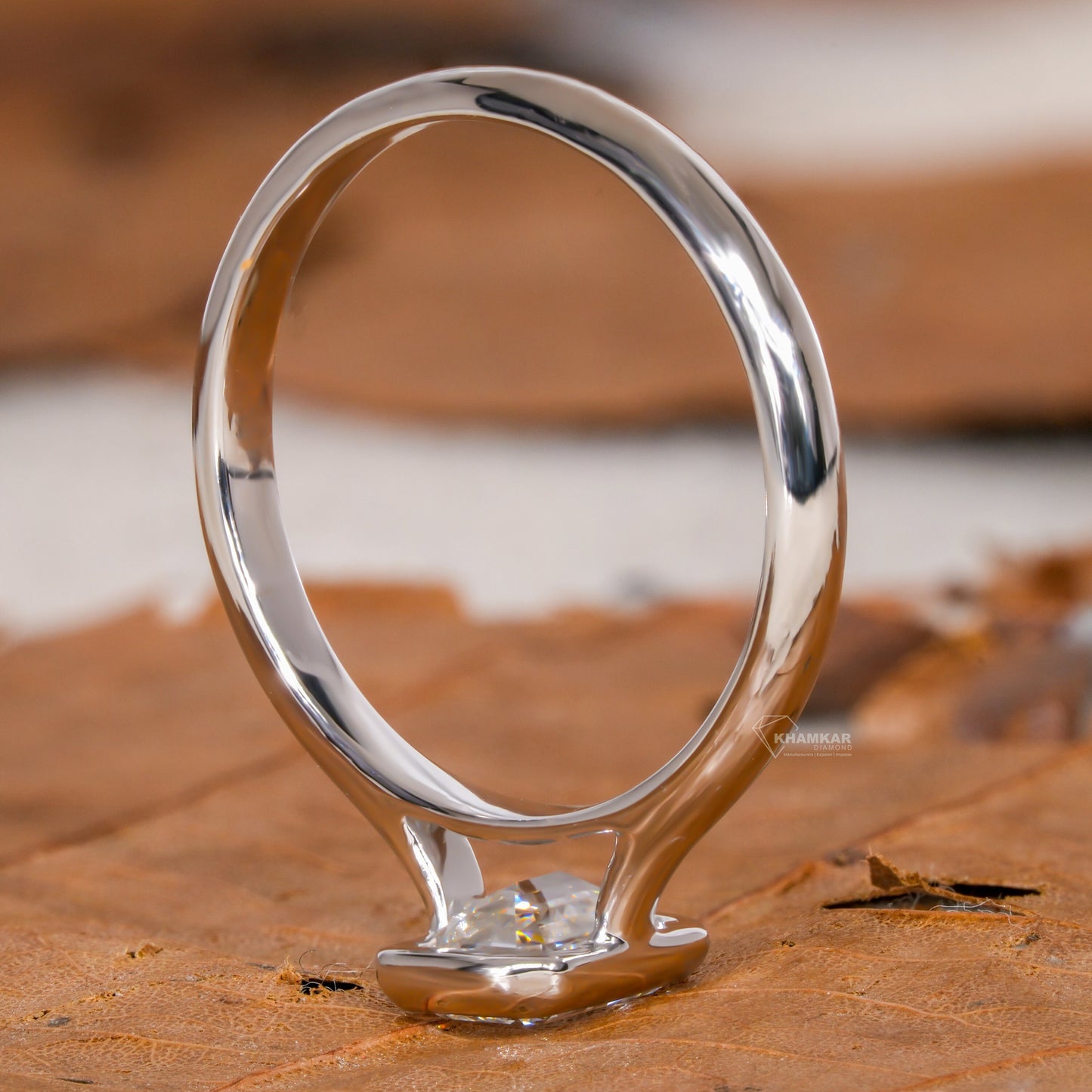 Emerald Cut Lab Diamond Ring | Solitaire  Wedding Ring For Her