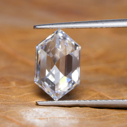 Long Hexagon Cut Lab Grown Diamond | Loose Fancy Diamond