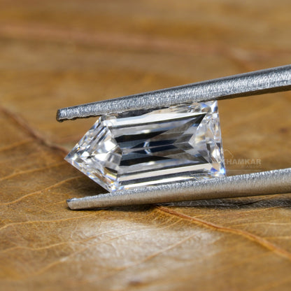 IGI Certified Bullet Cut Lab Diamond Engagement Ring | 14K White Gold