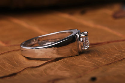 1.00 Ct Round Lab Grown Diamond Men's Engagement Ring