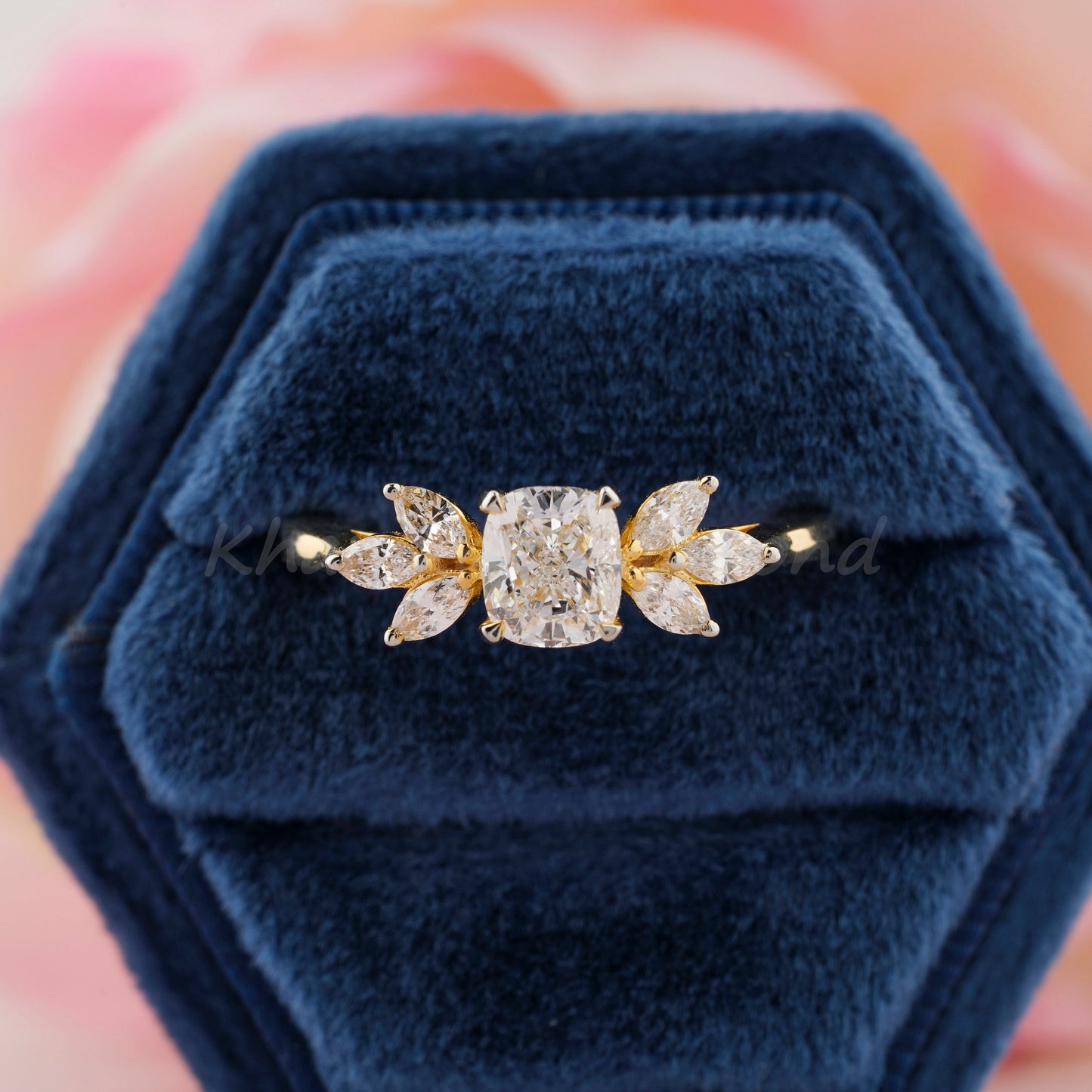 1.35 CT Cushion Cut Lab Diamond Wedding Ring – Bridal Gift for Her