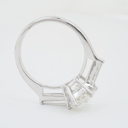 Pear Cut Lab Diamond Ring 3.50CT – Three Stone Engagement Ring