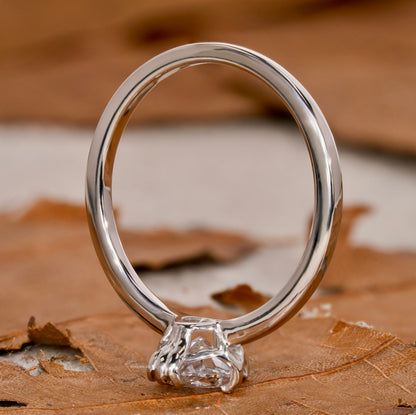 Oval Lab Grown Diamond Solitaire Wedding Ring for Women