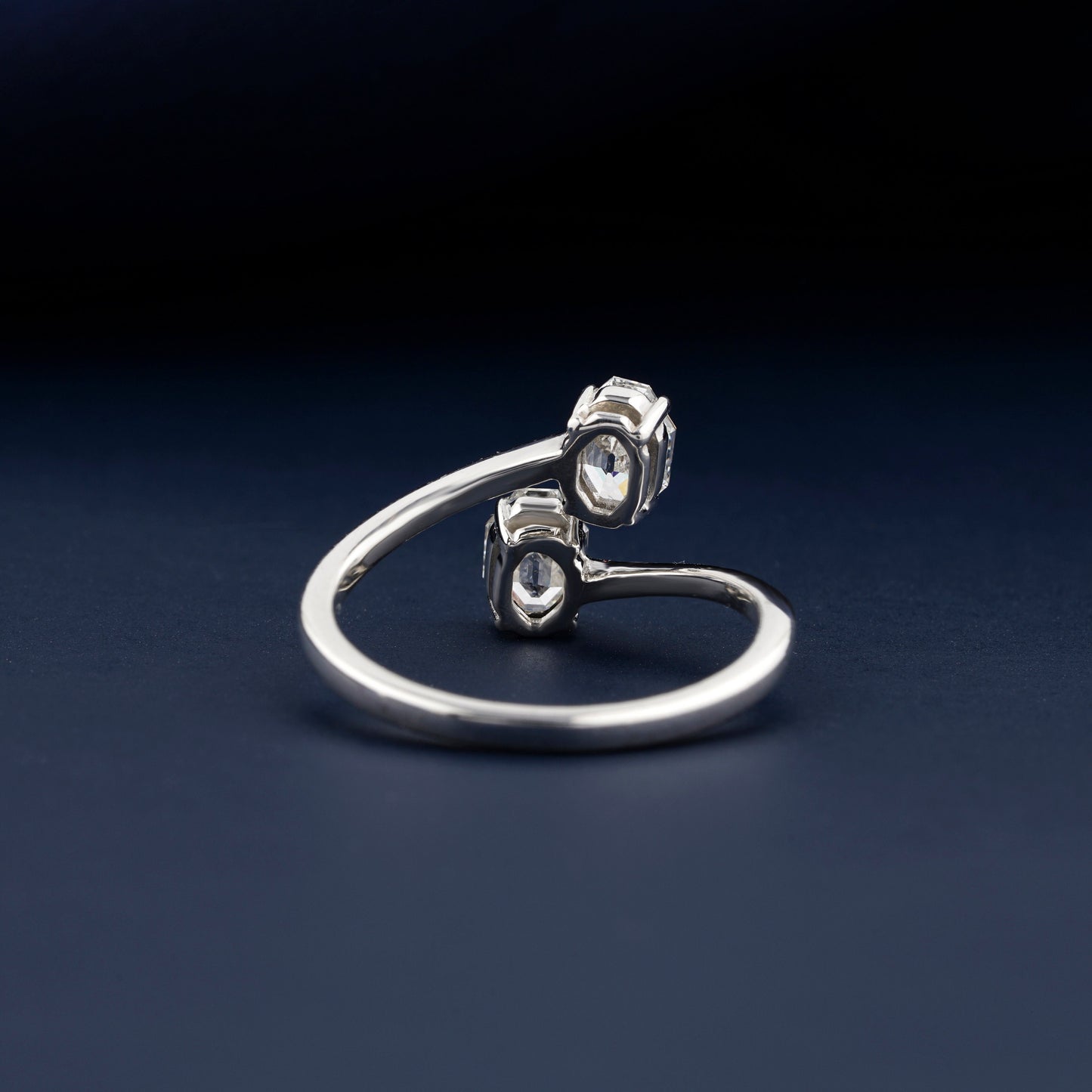 Octagon Lab Diamond Toi Et Moi Ring – 1CT Two Stone Engagement Ring