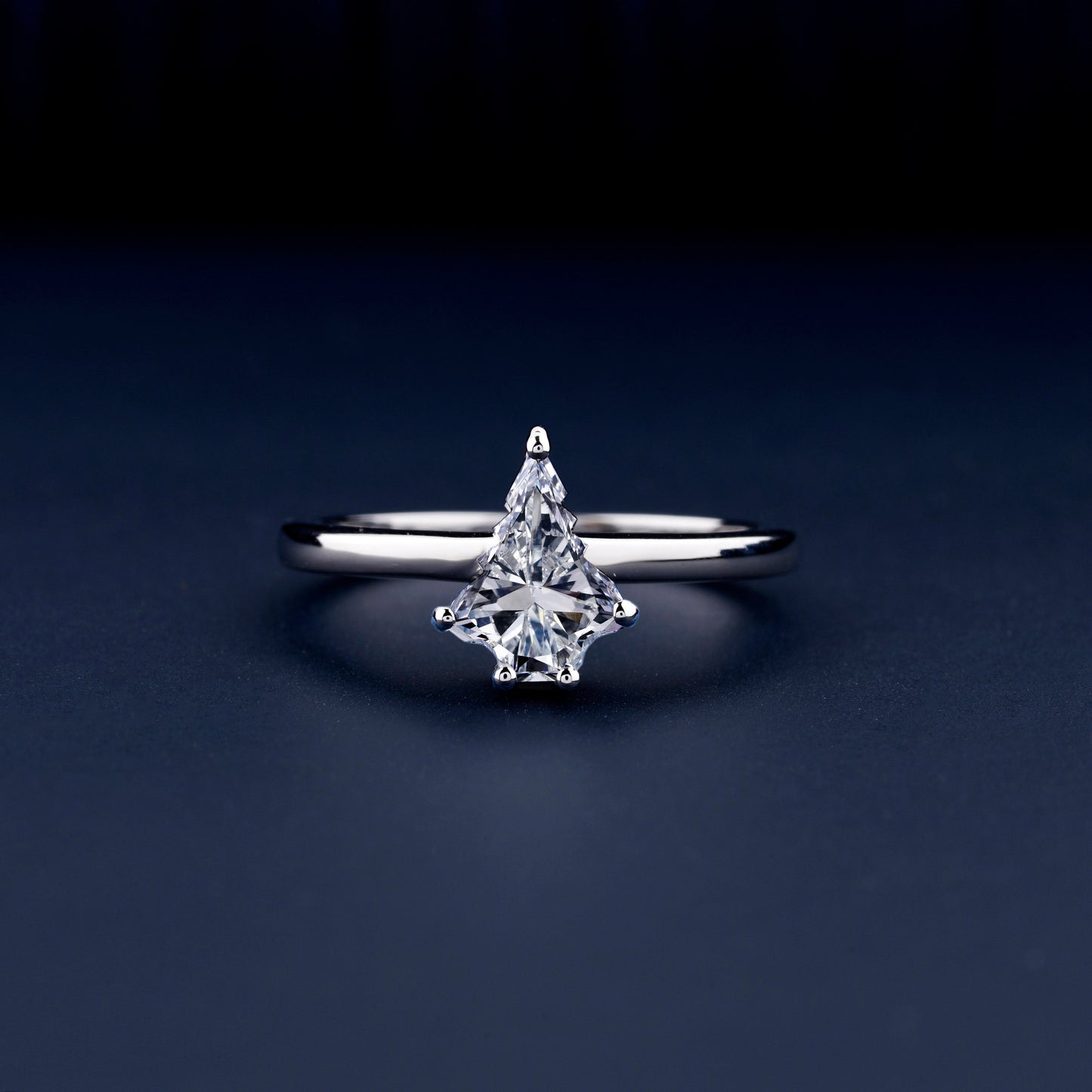 1 CT Christmas Tree Cut Lab Grown Engagement Ring Solitaire Diamond Ring 14kt Gold Antique Cut Diamond Ring As A Gift Christmas Gift Ring