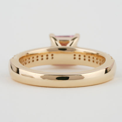 Pink Princess Cut Lab Grown Diamond Wedding Jewelry for Her