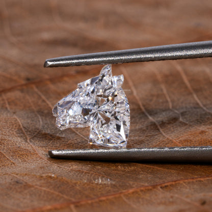 Horse Head Shape Lab Grown Diamond, Fancy Shape Man Made Diamond,1.00 Ct Horse Head Diamond for Unisex Pendant,Loose Diamond For Earring