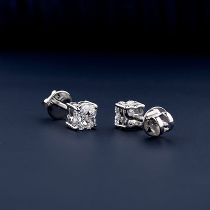 Lili Cut Lab Grown Diamond Screw Back Stud Earrings