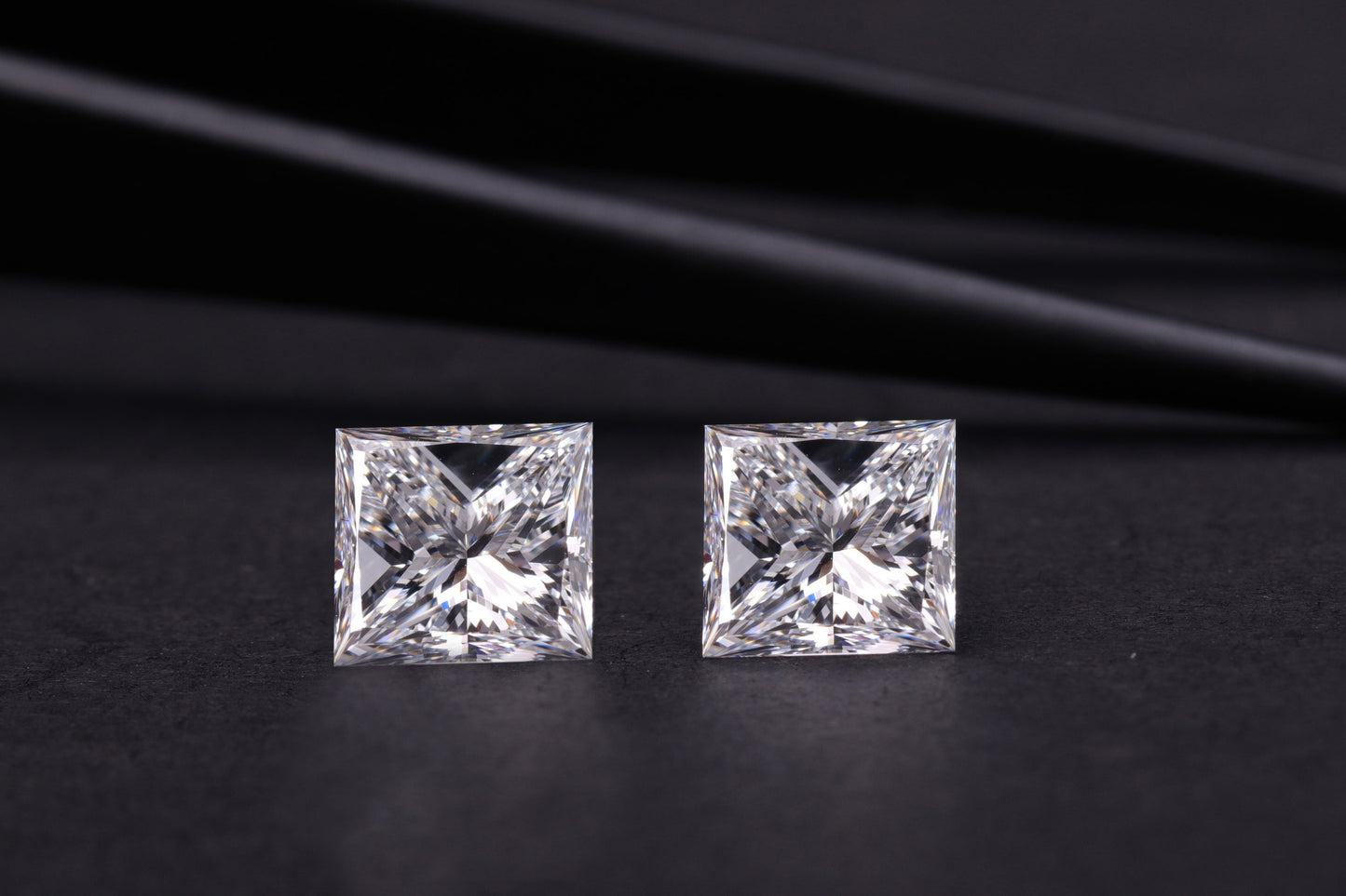 Princess Cut Lab grown Diamond CVD-HPHT Diamond Pair For Earring Studs D-E Color Loose Diamond For Anniversary Gift Fancy Cut Diamond