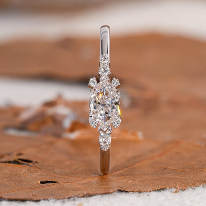 East West Dutch Marquise Lab Diamond Engagement Ring For Her
