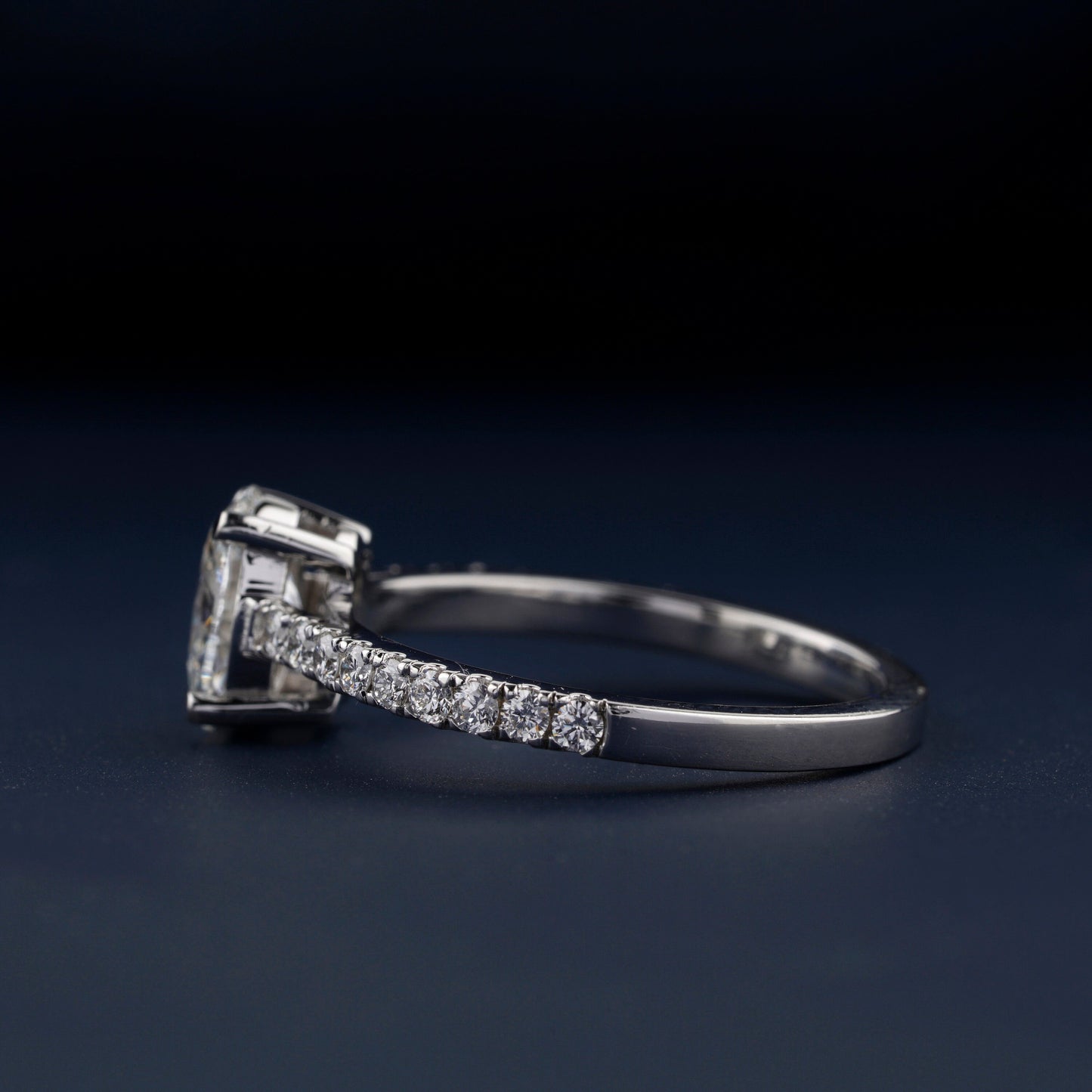 1 CT Oval Lab Diamond Pave Ring, IGI Certified, Engagement/Wedding Gift