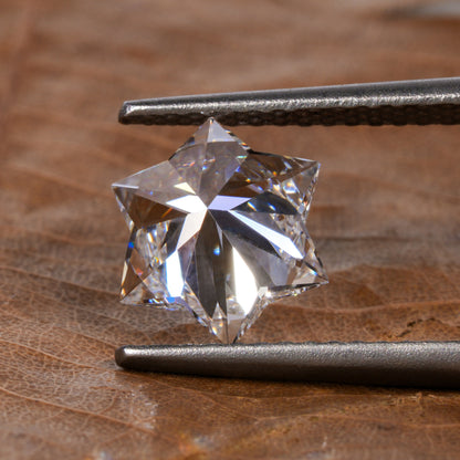 Star Cut Lab Grown Diamond For Solitaire Studs,1.00Ct Star Cut CVD Diamond For Pendant,Antique Cut Diamond Loose For Her,Man Made Diamond
