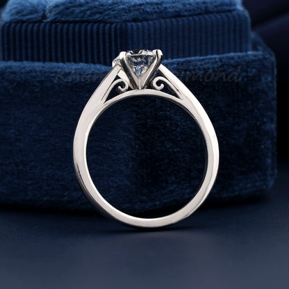1CT IGI Certified Round Lab Grown Diamond Engagement Ring