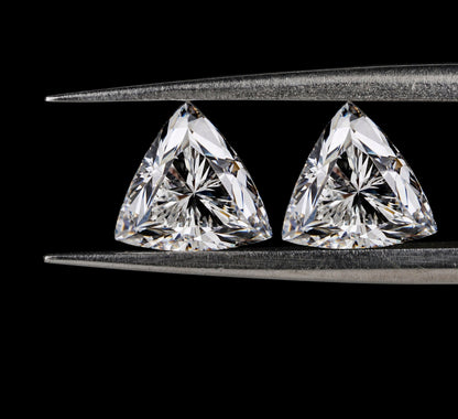 Trillion Cut CVD Lab Diamond Diamond 14K Gold Earring For Solitaire Studs Trillion Diamond For Love Pendant For 3 Stone Diamond Ring