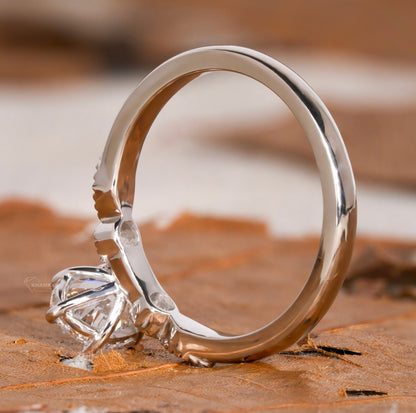 1. 1.00CT Oval Lab Diamond Ring – Vintage Milgrain Engagement Ring