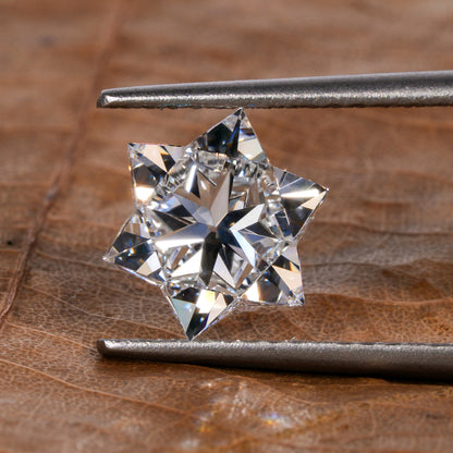 Star Cut Lab Grown Diamond For Solitaire Studs,1.00Ct Star Cut CVD Diamond For Pendant,Antique Cut Diamond Loose For Her,Man Made Diamond