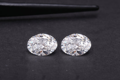Oval Cut Labgrown Diamond Pair For Earring Studs D-E Color Loose Diamond For Gift CVD Diamond For Engagement Ring Conflict Free Diamond Pair