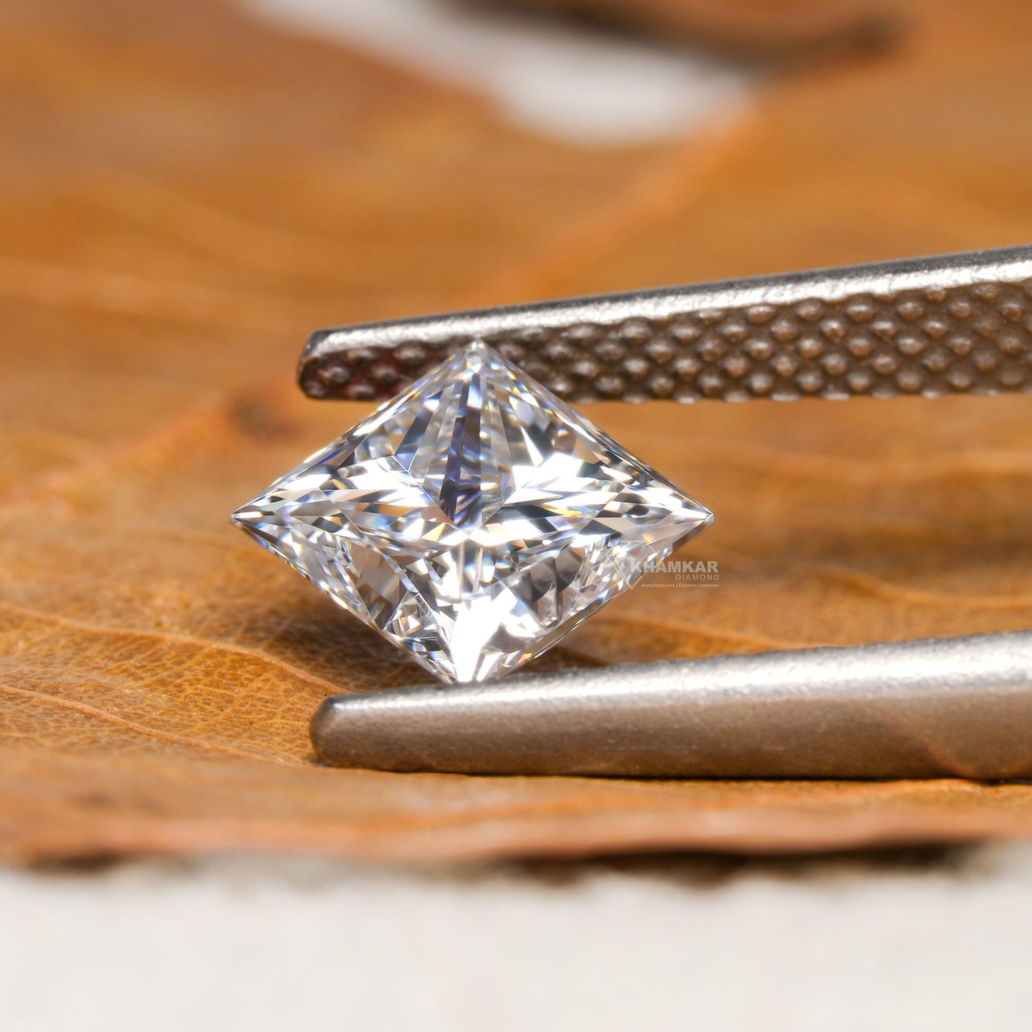 IGI Certified Princess Cut Engagement Ring  Lab Grown Diamond