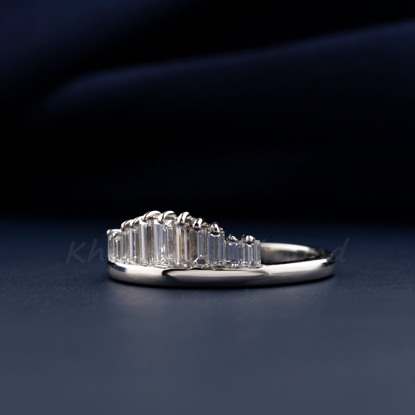 Baguette Cut Lab Diamond Ring | Bridal Wedding Band