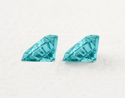 Fancy Blue Heart Lab Diamond for Stud Earrings & Pendant
