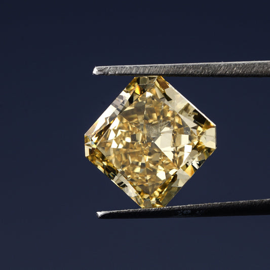 Square Radiant Yellow Colored Loose Diamond Square Radiant Diamond Engagement Ring Yellow Diamond Ring Yellow Diamond For Neckless
