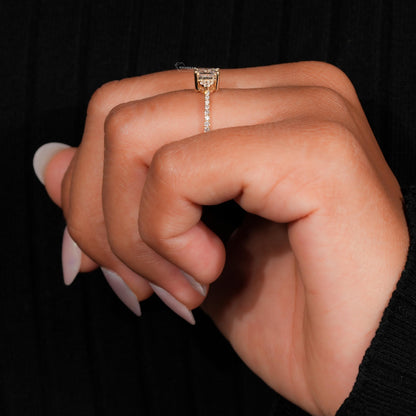 1.00 CT Princess Cut Lab Diamond Engagement Rin For Her