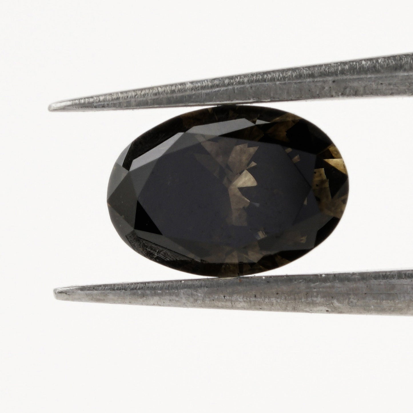Oval Lab Grown Black Colored Loose Diamond Conflict free Diamond Colored Lab Grown Diamond Ring 14K White Gold Oval Diamond Engagement Ring
