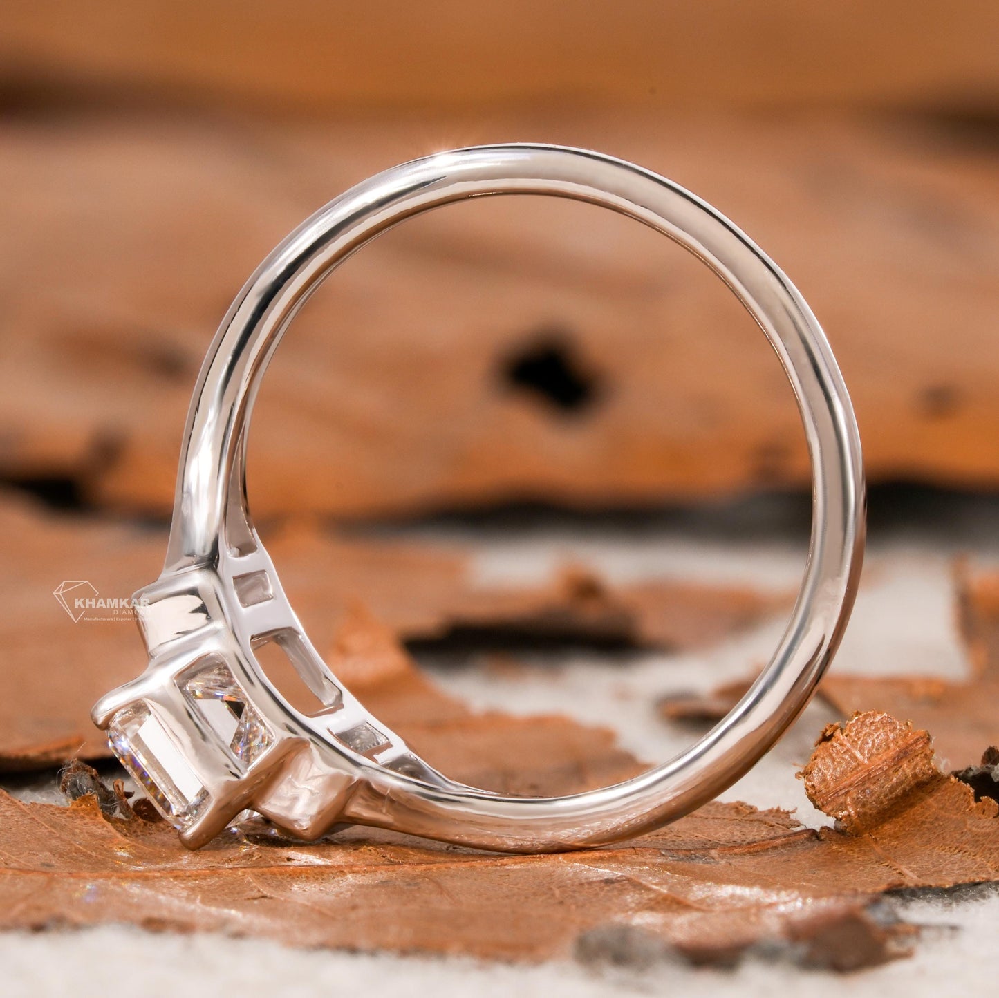 1.20 TCW Emerald Cut Lab Diamond Engagement Ring For her