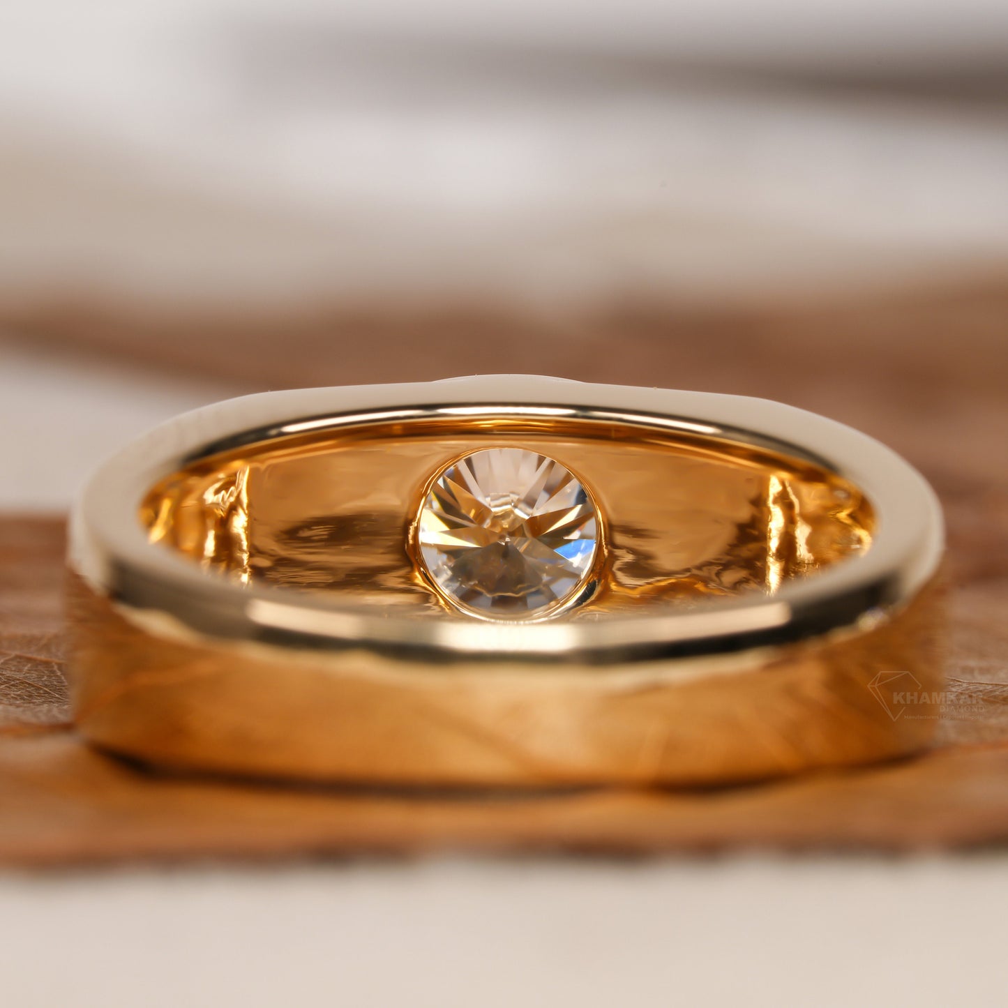 1.25CT Round Lab Grown Diamond Solitaire Engagement Ring For Men