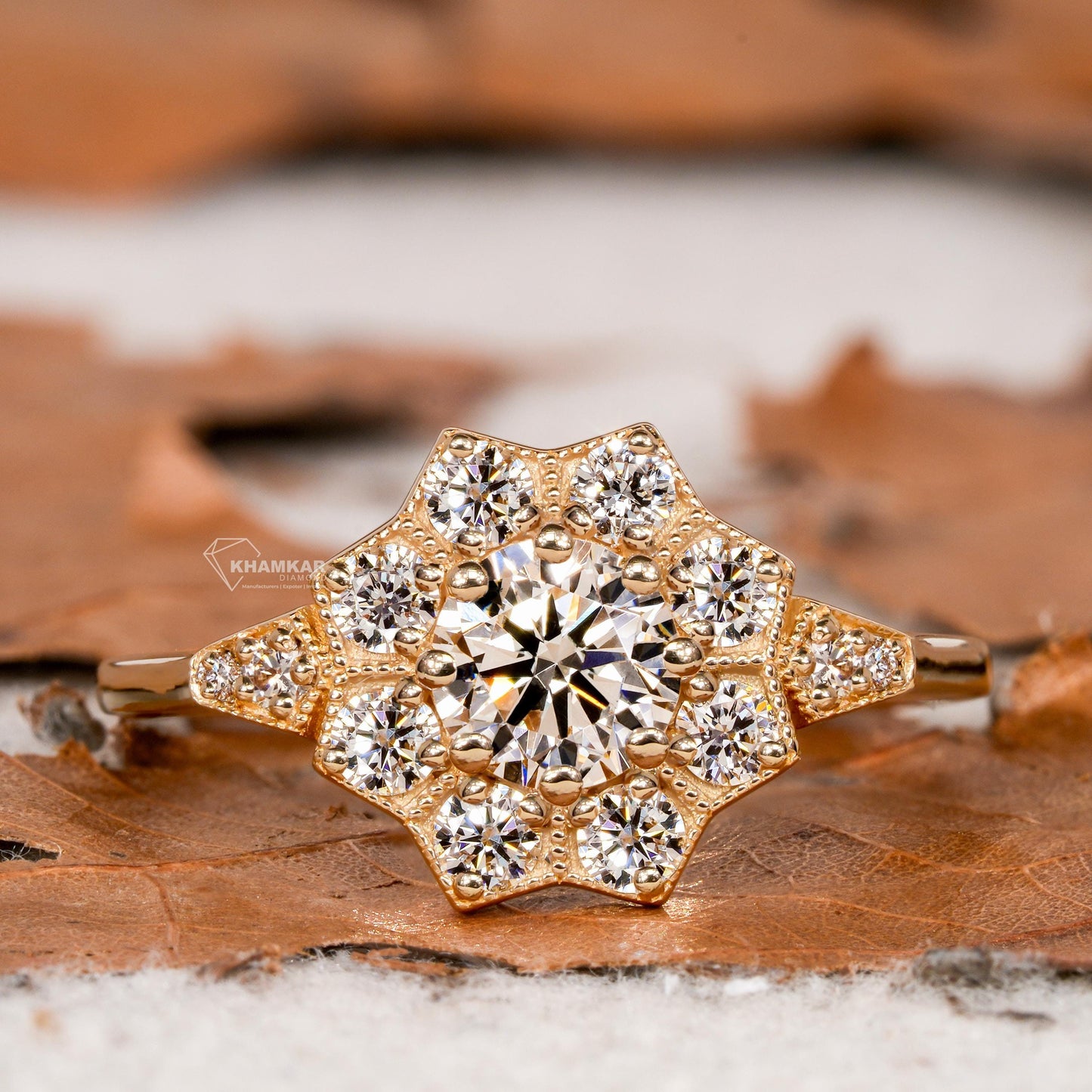 IGI Lab Grown Vintage Art Deco Diamond Ring – Engagement & Wedding Ring for Women