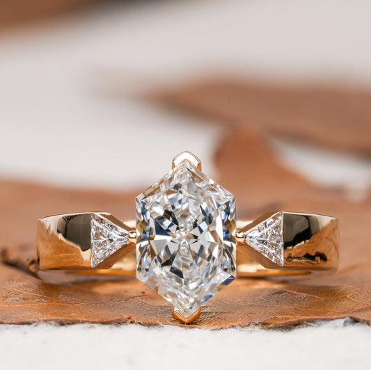 2.00CT Dutch Marquise Lab Diamond Three Stone Engagement Ring For Her