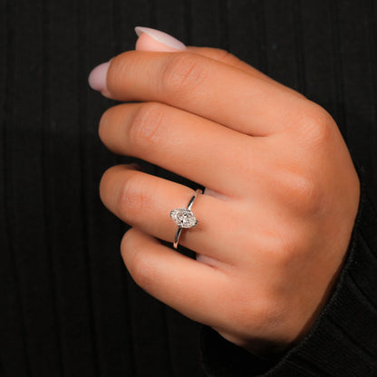 Oval Lab Grown Diamond Solitaire Wedding Ring for Women