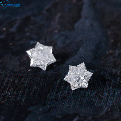 Star Cut Labgrown Diamond For Earrings,CVD-HPHT Lab Diamond For Pendant ,Conflict free Diamond,Fancy Cut Diamond ,Antique Cut Diamond