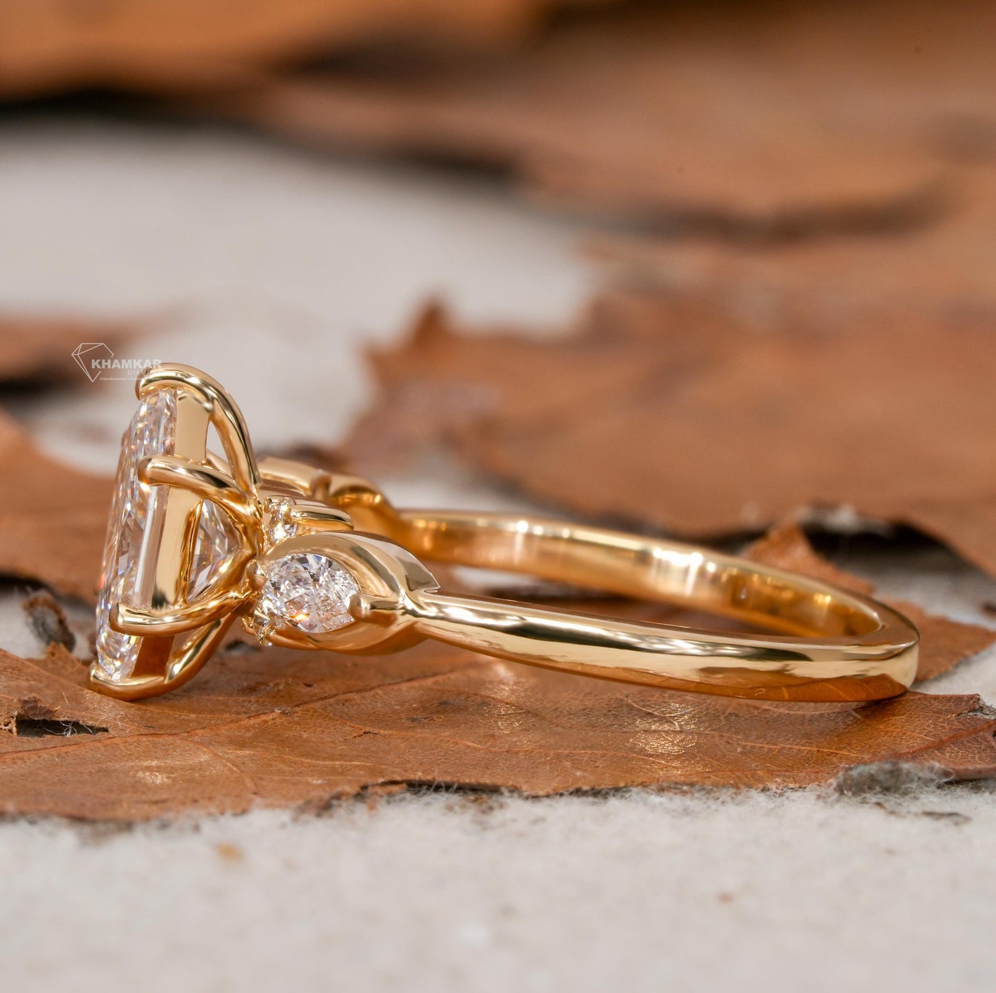 1.00 Ct Dutch Marquise Cut Diamond Engagement Ring,Lab Grown Diamond Wedding Ring,IGI Certified,Antique Cut Diamond,Anniversary Ring For Her