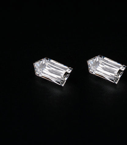 Bullet Cut Lab Diamonds For Jewelry Bullet Cut Matching Pair Loose For Stud Earrings Hand Made Diamond Loose for Her Loose Diamond Lab