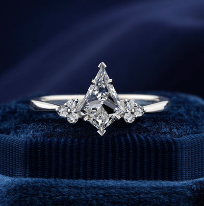 1 CT Kite Cut Lab Grown Diamond Engagement Ring for Women