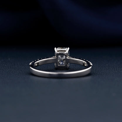 1CT Radiant Lab Diamond Halo Engagement Ring For Women