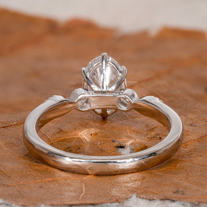 1. 1.00CT Oval Lab Diamond Ring – Vintage Milgrain Engagement Ring
