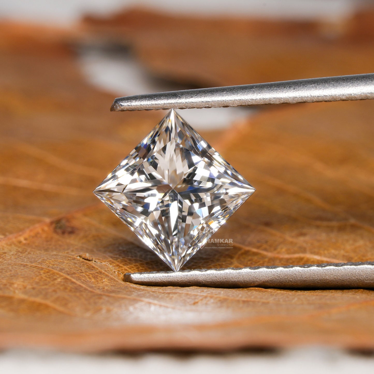 IGI Certified Princess Cut Engagement Ring  Lab Grown Diamond