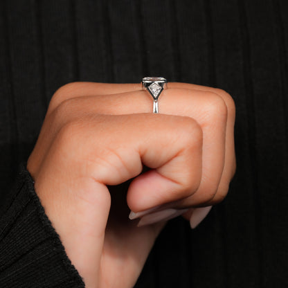 Oval Lab Diamond Three Stone Engagement RingHer