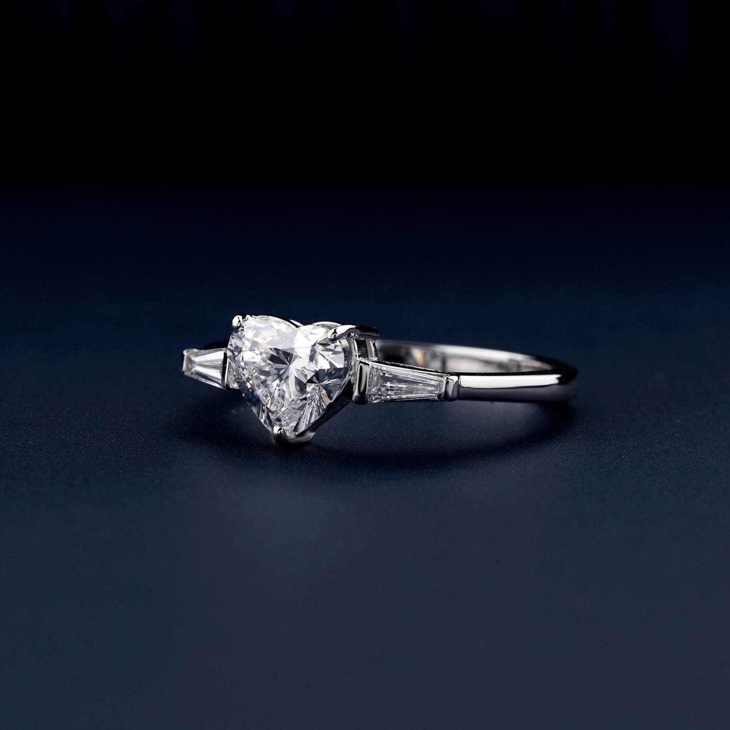 1 CT Heart Cut Lab Grown Diamond Proposal Ring for Women