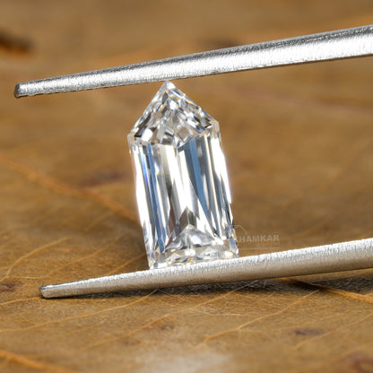 IGI Certified Bullet Cut Lab Diamond Engagement Ring | 14K White Gold