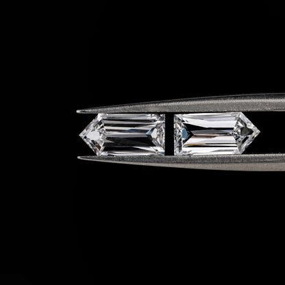 Bullet Cut Lab Diamonds For Jewelry Bullet Cut Matching Pair Loose For Stud Earrings Hand Made Diamond Loose for Her Loose Diamond Lab